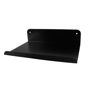Slatted Panel Steel Shelf  300mm Black Feature Wall Shelf