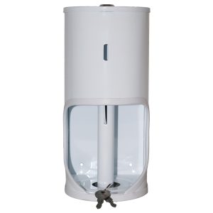 Janitorial TR2 Toilet Roll Holder Lockable - Mild Steel White