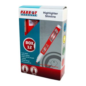 Highlighter Marker Slimline (Box of 12)