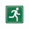 Green Man Running Symbolic Sign - Printed on White ACP (150 x 150mm)