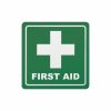 Green First Aid Symbolic Sign - Printed on White ACP (150 x 150mm)