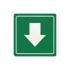 Green Arrow Symbolic Sign - Printed on White ACP (150 x 150mm)