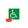 Photoluminescent 190MM Safety Sign - E25-Paraplegic Symbol