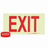Photoluminescent 190MM Safety Sign - E3-Arrow Down+Running Man