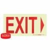Photoluminescent 190MM Safety Sign - E30-Diagonal Arrow Down AND Left