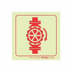 Photoluminescent 190mm Safety Sign F32 Sprinkler Stop Valve