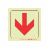 Photoluminescent 190mm Safety Sign F38 Arrow Down