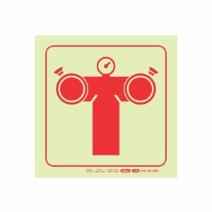 photoluminescent 190mm Safety Sign F49 Fire Pump Connection