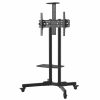 Mobile TV Stand for 32"65" Screens with Adjustable Height & AV Shelf