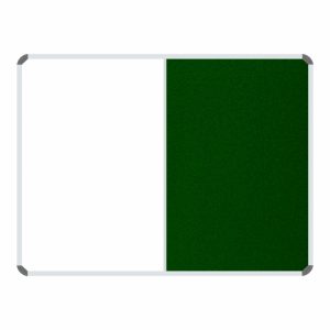 Non-Magnetic Combination Whiteboard (1200*900mm - Green Felt)