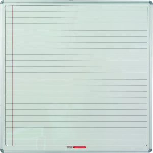 Educational Board Magnetic Whiteboard (1220*1220 - White Lines. Side Panel - Option A)