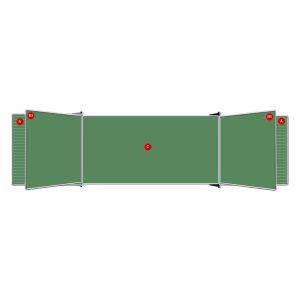 Educational Board Non-Magnetic Chalkboard (1220*1220 - Chalk Lines - Side Panel - Option A)