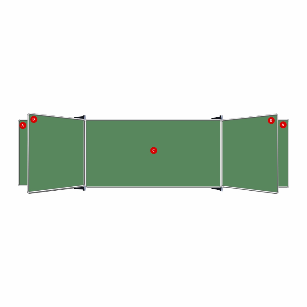 Educational Board Non-Magnetic Chalkboard (2420*1220 - Centre Panel - Option C)