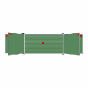 Educational Board Non-Magnetic Chalkboard (2420*1220 - Lines - Centre Panel - Option C)
