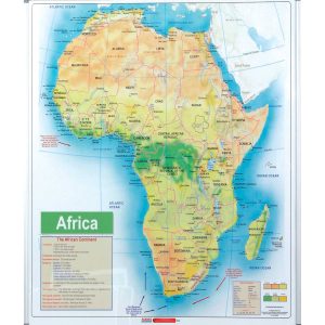 Map Board - Africa (1230*930mm - Magnetic White)
