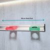 Janitorial Wall Rail 90cm (With Black End Clips)