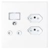 WALL SOCKET 16A ROUND+ 2 X16A FLAT