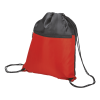 Drawstring Sport Bag with Zip Pocket 210D