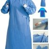 Casey Disposable SMS Fabric Reinforced Surgical Gown - Blue, Size Medium