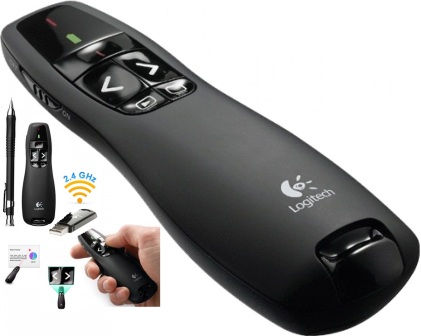 Logitech R400 Presenter - (Red