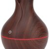 Casey Ultrasonic Aroma Portable Humidifier Dark Hollow Wood