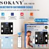 Sokany 180KG Bluetooth Bathroom Scale Black