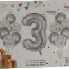 Casey 13pc Silver and White Balloon Set Nr 3