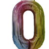 Casey 102cm Rainbow Balloon Number 0