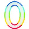 Casey 7cm Multicolor Numerical Birthday Candle Nr.0