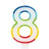 Casey 7cm Multicolor Numerical Birthday Candle Nr.8