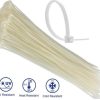 Noble 2.5 x 100mm Pack of 100 White Nylon Cable Ties