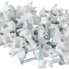 Noble 12mm Round Cable Clips with Nail White 100 Pieces