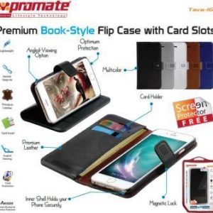 Promate Grey Tava-i6 Premium Book-Style Flip Case