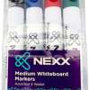 NEXX 4 Pack Assorted Medium Whiteboard Markers
