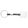 Shiny Nickel Keychain with Translucent Strap