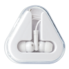 Earphones in Triangular Protective Case