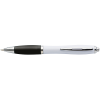 White Barrel Curved Design Ballpoint Pen