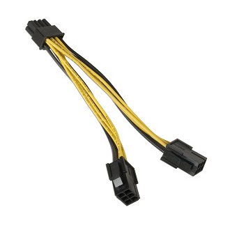 2 X 6PIN FEMALE TO 8PIN MALE