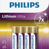 PHILIPS LITHIUM ULTRA AAA 4-BLISTER