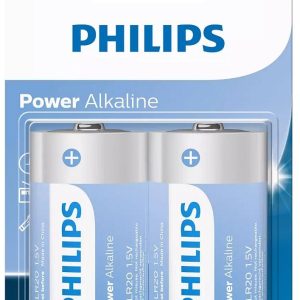 POWER ALKALINE BAT D 2P