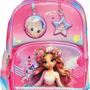 16" 3D PINK PRINCESS KIDS BACKPACK