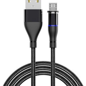 MAGNETIC CHARGING CABLE MICRO USB  BLACK
