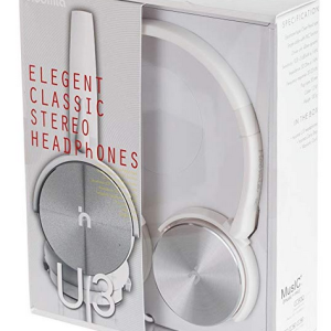 HEADPHONE WITH MIC WHITE AND SILVER