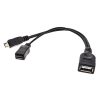 USB FEMALE TO MICRO USB FEMALE + MALE