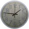 Casey Analog 30cm Round Face White with Black Quartz Wall Clock