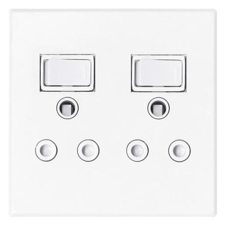 WALL SOCKET TWO SOCKET 4X4