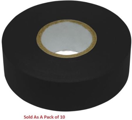 ELLIES PVC INSULATION TAPE 10M BLK 10PK