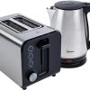 Midea Deluxe Stainless Kettle and 2 Slice Toaster Breakfast Pack