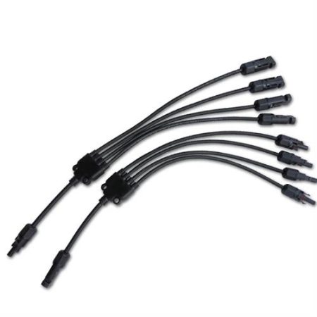 Solarix Y Connector 4 Way To 1 Way Solar Panel Combiner Cable Set