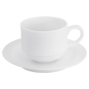 Arctic White Stackable Espresso Cup and Saucer 100ml